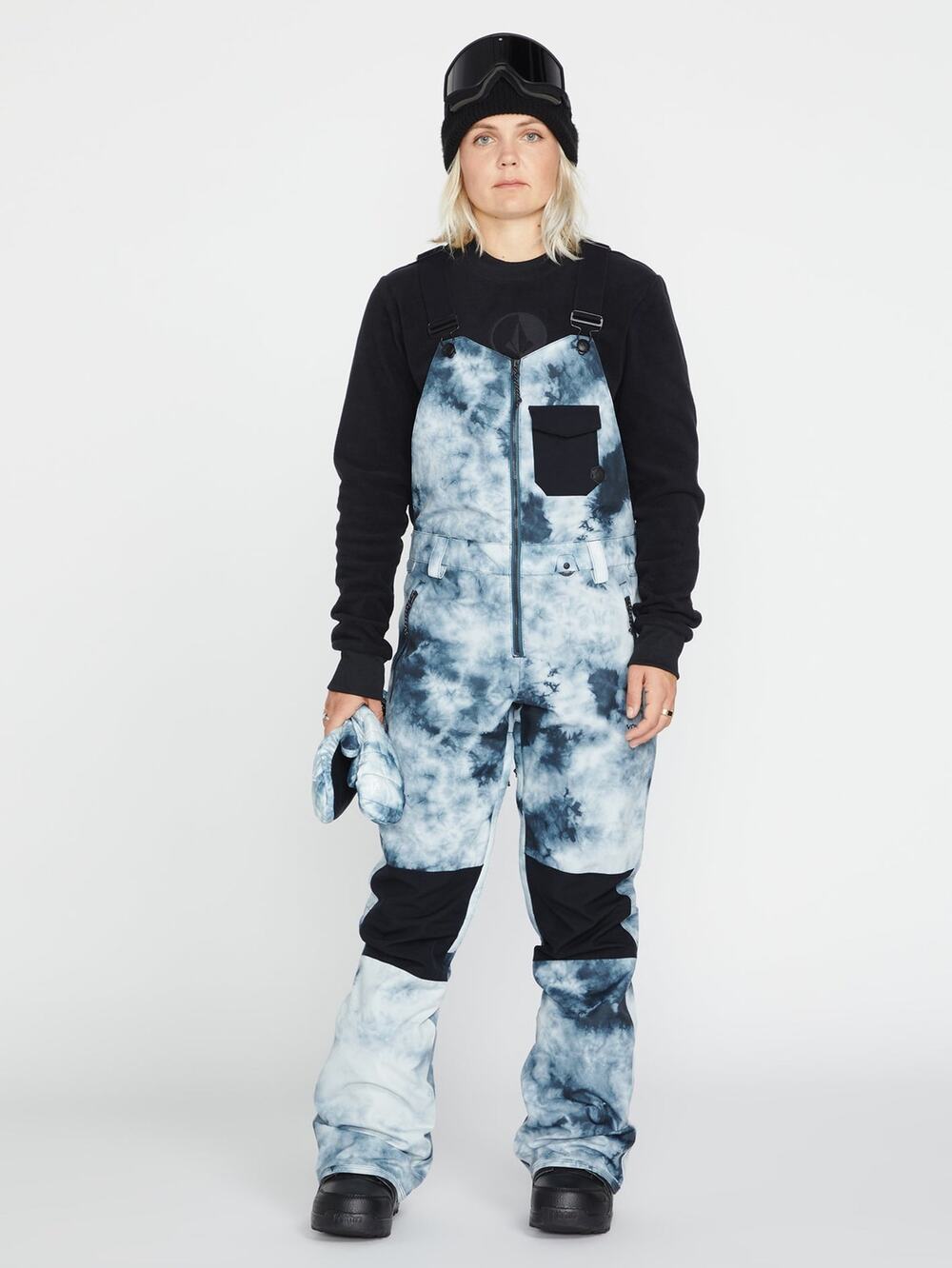 Volcom Swift Bib Overall Storm Tie-Dye 15K Insulated Snowboard Bib Size M